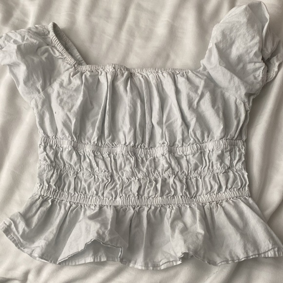 White Ruffled Top - Picture 4 of 4